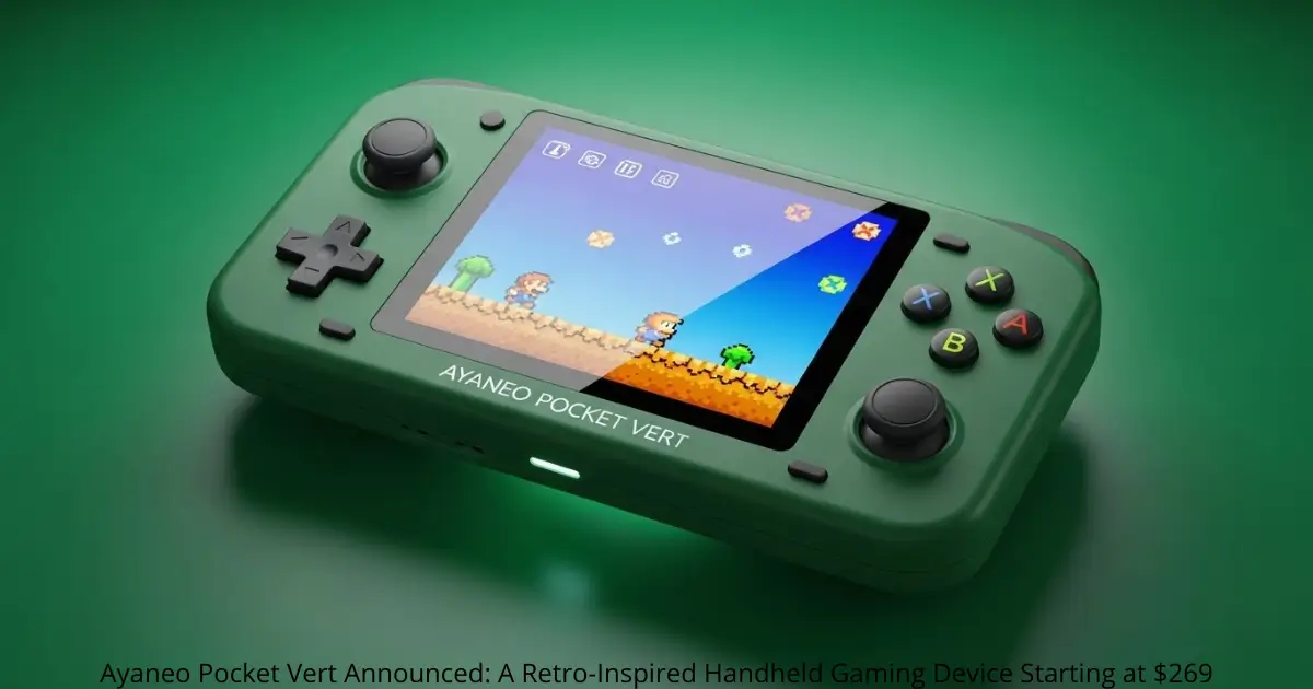 Ayaneo Pocket Vert Announced: A Retro-Inspired Handheld Gaming Device Starting at $269