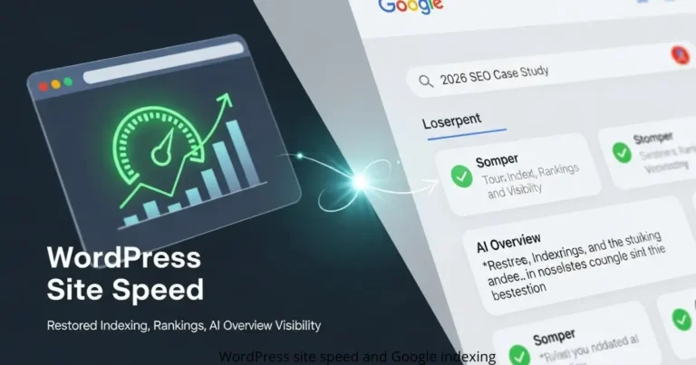 WordPress Site Speed and Google Indexing: How I Fixed Performance Issues and Recovered Visibility (2026 Case Study)