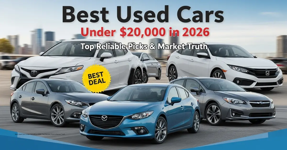  Best Used Cars Under $20,000 in 2026: Top Reliable Picks & Market Truth